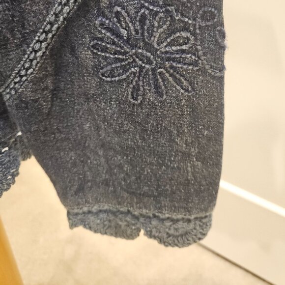 VINTAGE SEQUINED EMBROIDED DENIM JACKET - Picture 10 of 10